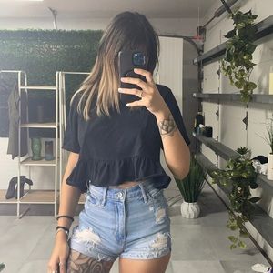 Black crop top